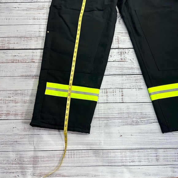 Carhartt Men’s size 54 x 32 Black Insulated Reflective Duck Bib Overalls NEW R02 - Picture 13 of 16